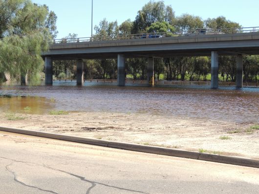 Bike way closed because of Wateroverflow